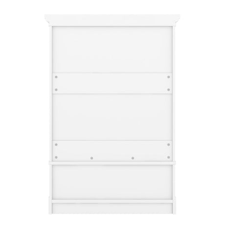 Children’s White Wardrobe With Hanging Rod And Drawers - Driftwood - Sleep Galleria