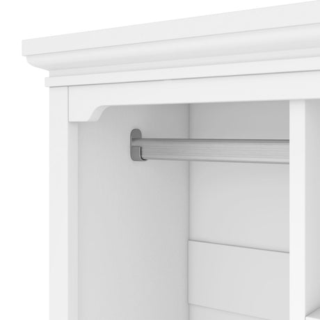 Children’s White Wardrobe With Hanging Rod And Drawers - Driftwood - Sleep Galleria