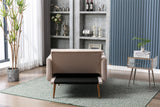 Classic Velvet Upholstered Adjustable Chaise Lounge Chair - Driftwood - Sleep Galleria