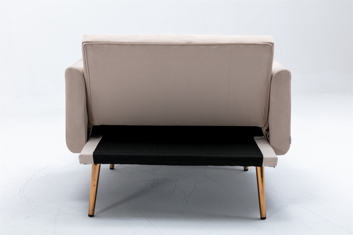 Classic Velvet Upholstered Adjustable Chaise Lounge Chair - Driftwood - Sleep Galleria