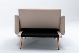 Classic Velvet Upholstered Adjustable Chaise Lounge Chair - Driftwood - Sleep Galleria