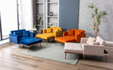Classic Velvet Upholstered Adjustable Chaise Lounge Chair - Driftwood - Sleep Galleria