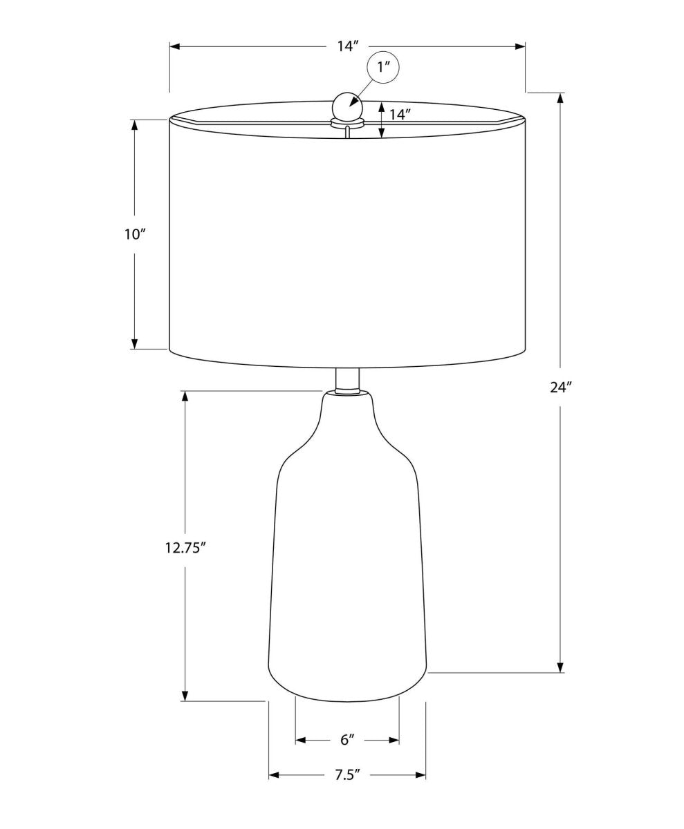 Contemporary Black Concrete Table Lamp With Grey Shade - Sleep Galleria