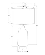 Contemporary Black Concrete Table Lamp With Grey Shade - Sleep Galleria