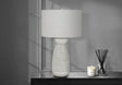 Contemporary Grey Ceramic Table Lamp With Linen Shade - Driftwood - Sleep Galleria