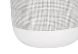Contemporary Grey Ceramic Table Lamp With Linen Shade - Driftwood - Sleep Galleria