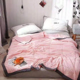 Cooling Breathable Cotton Double-Sided Portable Blanket - Sleep Galleria