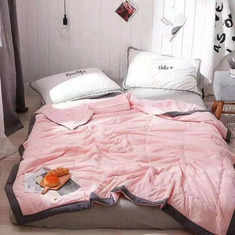 Cooling Breathable Cotton Double-Sided Portable Blanket - Sleep Galleria