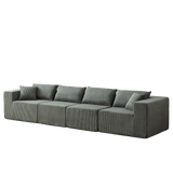 Corduroy Modular L-Shaped Sectional Sofa Set - Sleep Galleria
