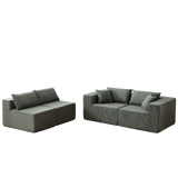 Corduroy Modular L-Shaped Sectional Sofa Set - Sleep Galleria