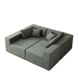 Corduroy Modular L-Shaped Sectional Sofa Set - Sleep Galleria