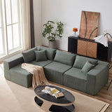 Corduroy Modular L-Shaped Sectional Sofa Set - Sleep Galleria