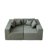 Corduroy Modular L-Shaped Sectional Sofa Set - Sleep Galleria
