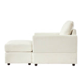 Corduroy Upholstered Adjustable Chaise Lounge Chair - Sleep Galleria