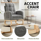Dark Grey Polyester Blend Modern Rocking Chair - Sleep Galleria