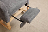 Dark Grey Polyester Blend Modern Rocking Chair - Sleep Galleria