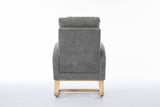 Dark Grey Polyester Blend Modern Rocking Chair - Sleep Galleria