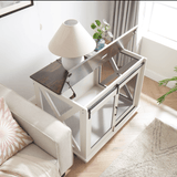Farmhouse Wooden Dog Crate Furniture With Sliding Door - Sleep Galleria