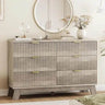 Fluted MidCentury Modern 9-Drawer Wooden Dresser - Sleep Galleria