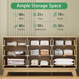 Fluted MidCentury Modern 9-Drawer Wooden Dresser - Sleep Galleria