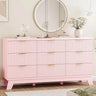 Fluted MidCentury Modern 9-Drawer Wooden Dresser - Sleep Galleria