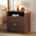 Fluted Modern Nightstand With Charging Station - Sleep Galleria