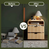 Fluted Modern Nightstand With Charging Station - Sleep Galleria