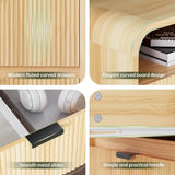 Fluted Modern Nightstand With Charging Station - Sleep Galleria