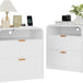 Fluted Modern Nightstand With Charging Station - Sleep Galleria