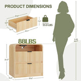 Fluted Modern Nightstand With Charging Station - Sleep Galleria