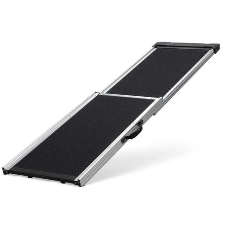 Foldable Aluminum Dog Ramp With Non - Slip Mat - Driftwood - Sleep Galleria