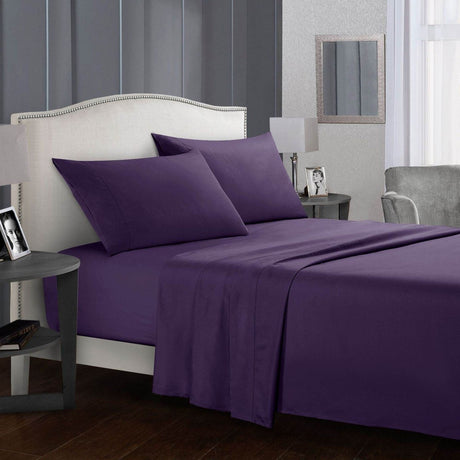 Four - Piece Wrinkle - Resistant Cotton Bed Sheet Set - Driftwood - Sleep Galleria