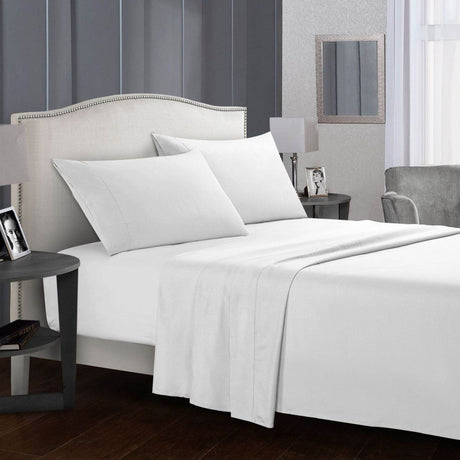Four - Piece Wrinkle - Resistant Cotton Bed Sheet Set - Driftwood - Sleep Galleria