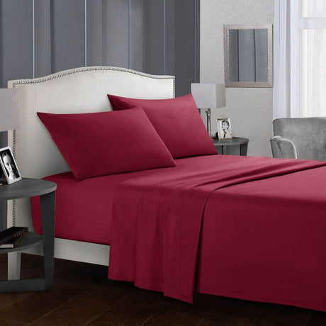 Four - Piece Wrinkle - Resistant Cotton Bed Sheet Set - Driftwood - Sleep Galleria