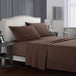 Four - Piece Wrinkle - Resistant Cotton Bed Sheet Set - Driftwood - Sleep Galleria