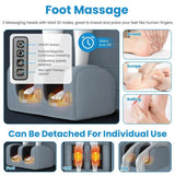 Full Body Heated Vibration Massage Mat With Neck Foot Support - Driftwood - Sleep Galleria