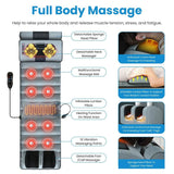 Full Body Heated Vibration Massage Mat With Neck Foot Support - Driftwood - Sleep Galleria