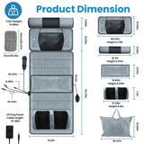 Full Body Heated Vibration Massage Mat With Neck Foot Support - Driftwood - Sleep Galleria