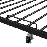 Full Metal Platform Bed Frame With Trundle USB Ports - Driftwood - Sleep Galleria