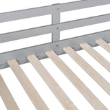 Full Over Full Bunk Bed With Twin Trundle Ladder - Driftwood - Sleep Galleria