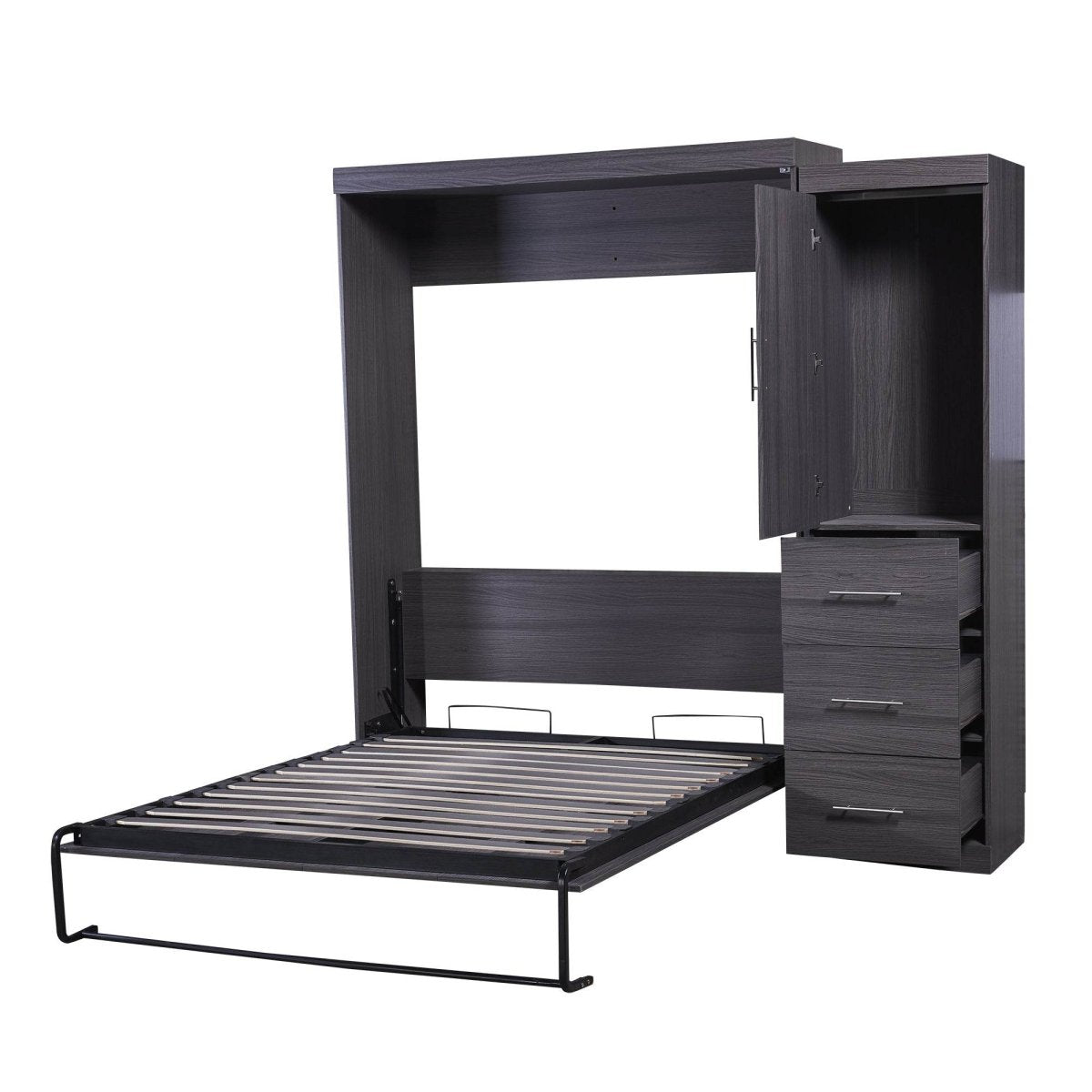 Full Size Folding Murphy Bed With Wardrobe Drawers - Sleep Galleria