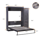 Full Size Folding Murphy Bed With Wardrobe Drawers - Sleep Galleria