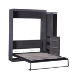 Full Size Folding Murphy Bed With Wardrobe Drawers - Sleep Galleria