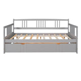 Full Size Solid Wood Daybed With Twin Trundle - Sleep Galleria