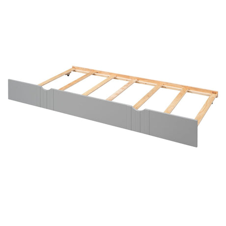 Full Size Solid Wood Daybed With Twin Trundle - Driftwood - Sleep Galleria