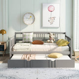 Full Size Solid Wood Daybed With Twin Trundle - Sleep Galleria