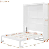 Full Size Space-Saving Murphy Bed With Storage Cabinet - Sleep Galleria