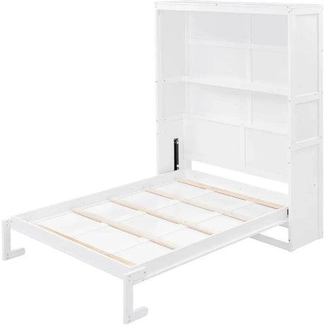 Full Size Space-Saving Murphy Bed With Storage Cabinet - Sleep Galleria