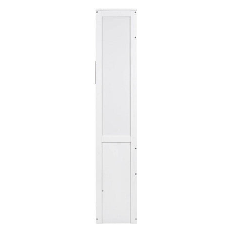 Full Size White Solid Wood Murphy Bed Wall Cabinet - Sleep Galleria
