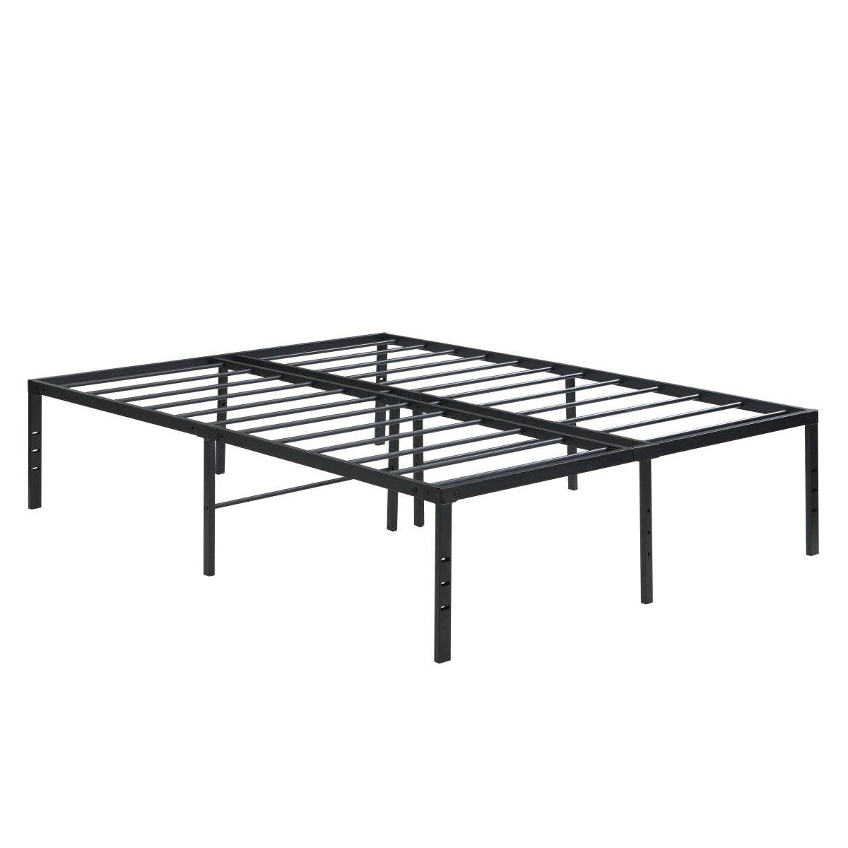 Heavy Duty King Metal Bed Frame With Reinforced Slats - Sleep Galleria
